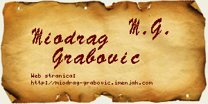 Miodrag Grabović vizit kartica